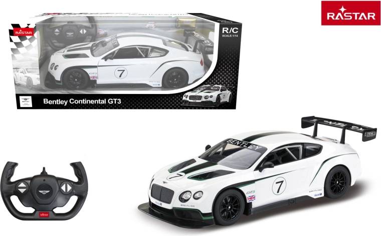 RC auto Rastar Bentley Continental GT3 1:14 biele