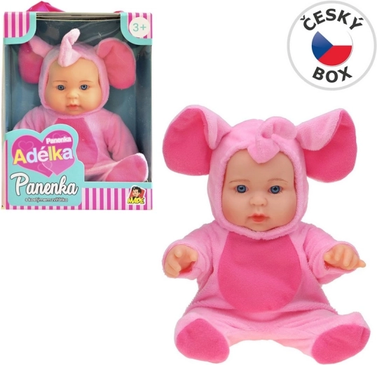 Bábika v zvieracom oblečku 22,5 cm