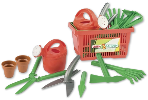 Záhradnícka sada v košíku pre deti Androni, 9 dielov