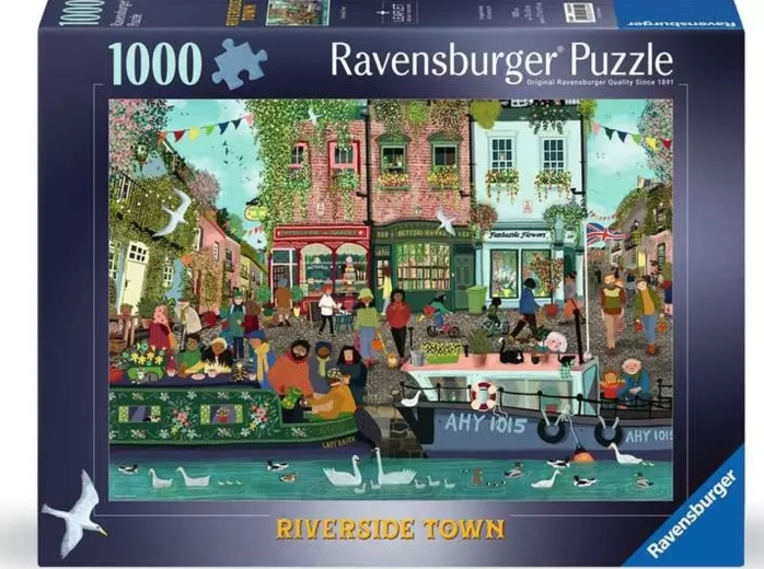 Ravensburger puzzle Mesto Riverside 1000 dielikov