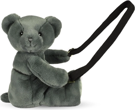 Doudou plyšová taška cez rameno medvedík khaki 30 cm