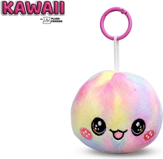 Plush Friends Kawaii dúhový plyšový prívesok na kľúče Bao knedlíček 8 cm
