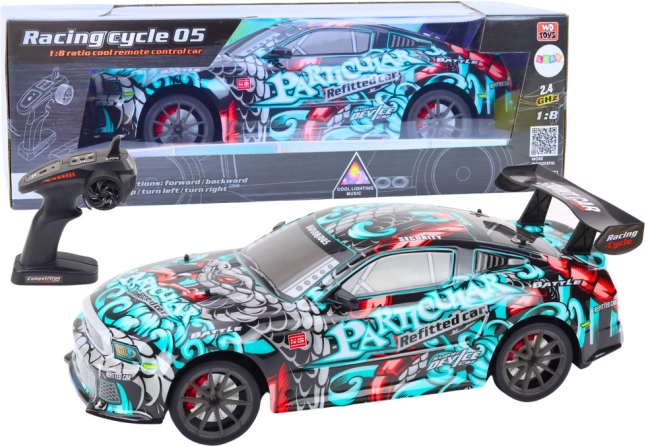 Veľké Športové Auto na Diaľkové Ovládanie 1:8 Graffiti Svetlá Zvuky