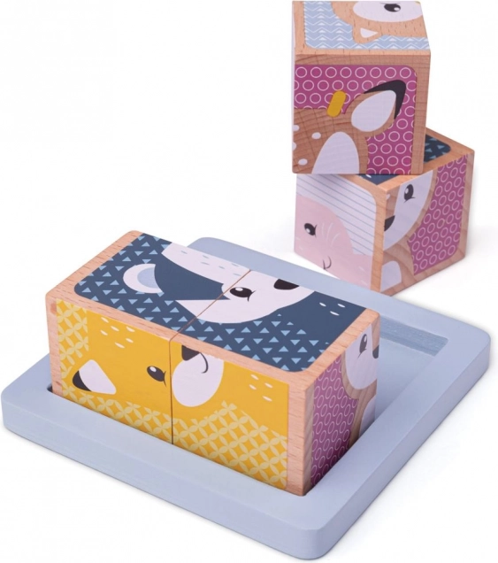 Drevené kocky Woodland