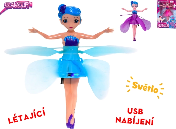 Lietajúca vília bábika so svetelnými efektmi