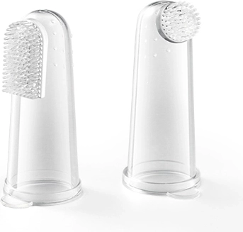 Sada silikónových kefiek na prst BABYONO, 2 ks, 0m+