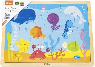 Drevené puzzle Podmorský svet pre deti