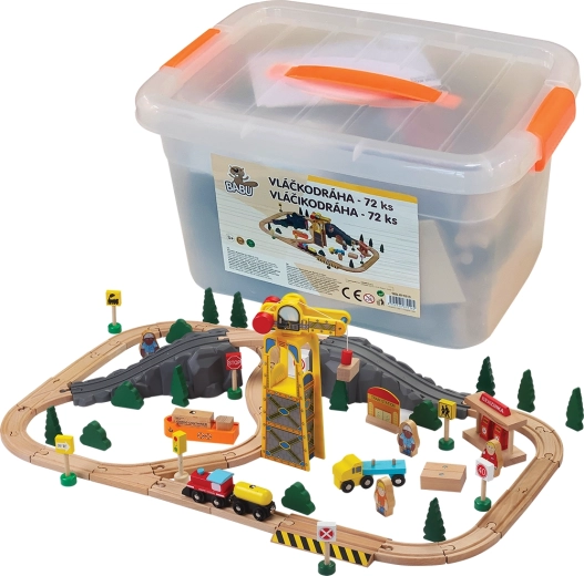 Babu drevená vláčkodráha 72 dielov