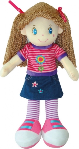 Textilná bábika pre deti – mäkká látková bábika na maznanie a hranie