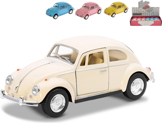 Kinsmart Volkswagen Beetle 1967 kovový model 1:64 so spätným chodom