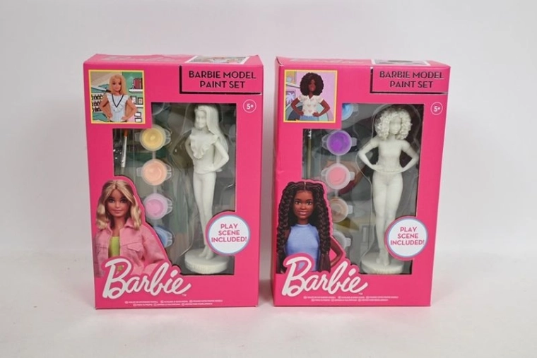 Barbie sadrová figúrka na vymaľovanie s farbami (2 varianty)