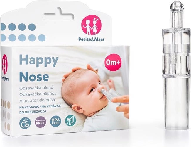 Odsávačka nosových hlienov na vysávač PETITE & MARS Happy Nose 0 m+