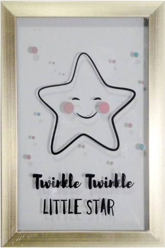 Obraz s hviezdičkou v ráme 20 × 30 cm