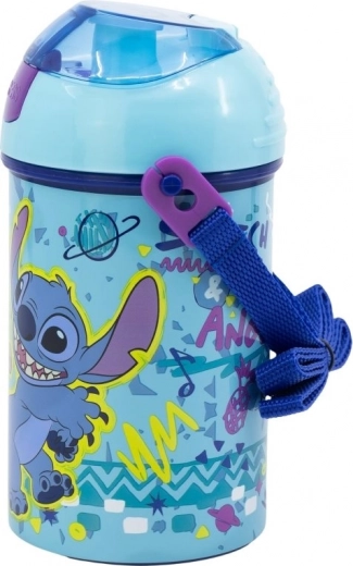 Detská fľaša s popruhom Stitch 450 ml