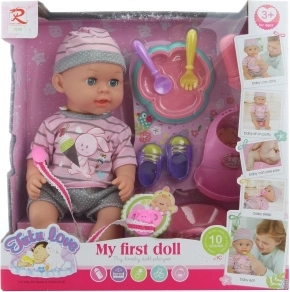 Bábätko čurá 32 cm so zvukmi a doplnkami