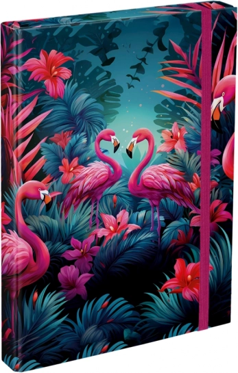 BAAGL Dosky na školské zošity A4 plameniaky