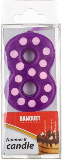 Narodeninová sviečka číslo 8 s hrotom 5 × 3 cm
