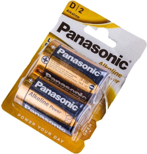 Alkalická batéria Panasonic LR20 (D) 1,5 V – blister 2 kusy