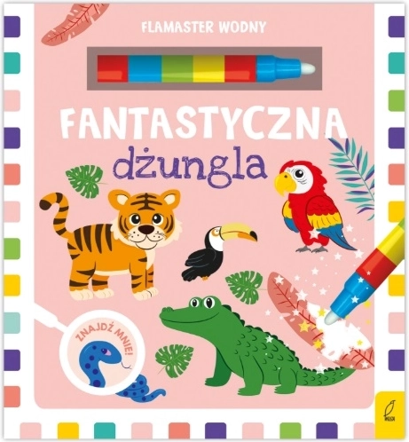 Magická džungľa – vodný fix a omaľovánky na opakované maľovanie