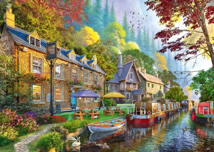Puzzle RAVENSBURGER Pobrežná ulička 1000 dielikov
