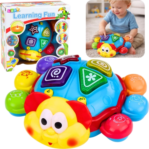 Interaktívna utekajúca lienka – vzdelávacia hračka pre leziace deti so svetlami a melódiami