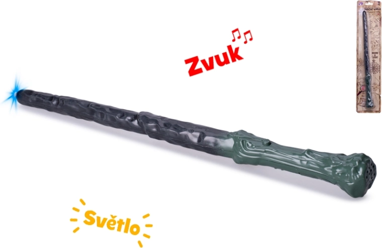 Kúzelná palička so svetlom a zvukom 36 cm – zelená