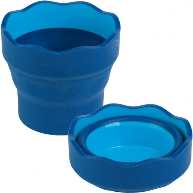 Skladací pohárik na vodu Clic&Go modrý od FABER-CASTELL