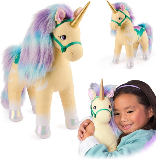 Plyšový jednorožec Leaf z Unicorn Academy 38 cm