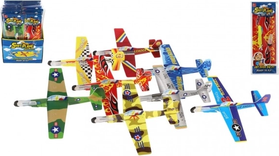 Penové hádzajúce lietadlo 18 cm - Rôzne druhy