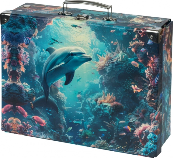 Skladací školský kufrík Delfín