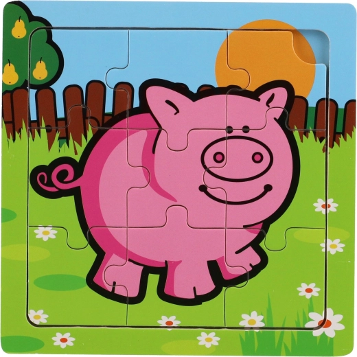 Teddies drevené puzzle moje prvé zvieratká: koník
