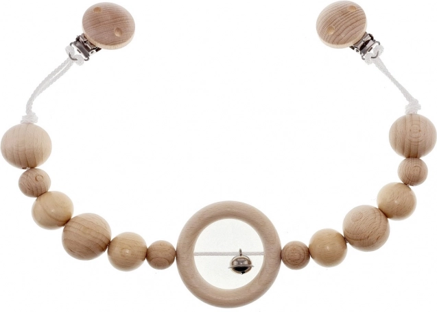 Hess retiazka na kočík s rolničkou prírodná dlhá