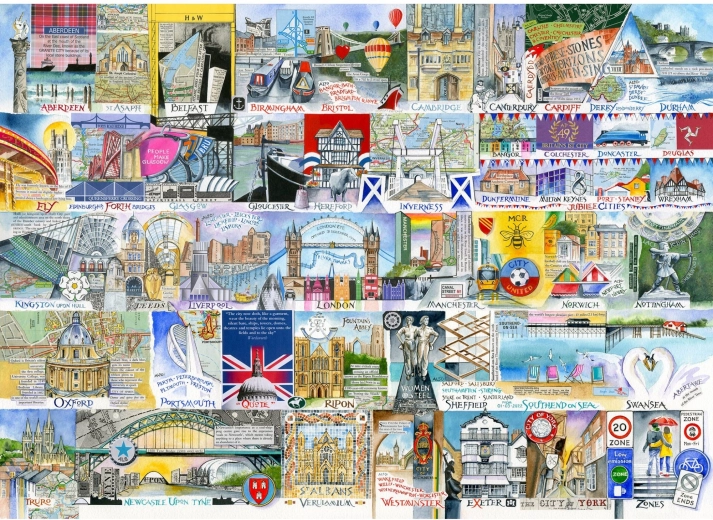 Puzzle Jasné svetlá veľkomiest 1000 dielikov GIBSONS