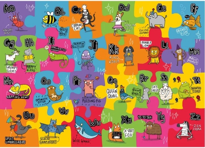 Gibsons veľké podlahové puzzle netradičná abeceda pre deti