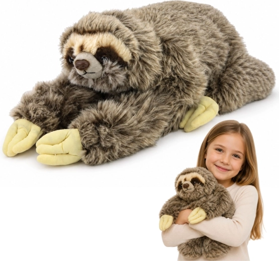 Plyšový realistický leňochod so suchými zipsami na labkách 34 cm - 1 kus