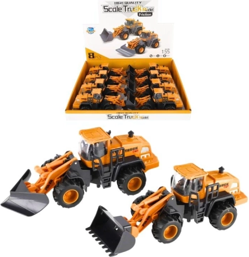 Plastové stavebné auto s pohonom na zotrvačník 1:55 – 2 varianty