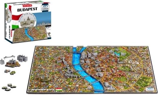 4D puzzle Budapešť – historická mapa mesta v čase