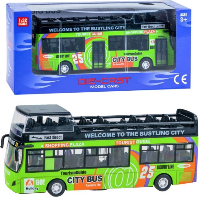 Kovový poschodový autobus s otváracími dverami – Zi