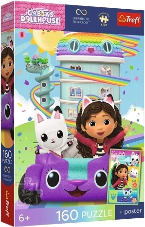Prémiové puzzle pre deti Kocúrkov domček Gábi – Krásna Gábi 160 dielikov