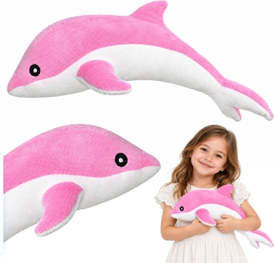 Plyšový maskot ružový delfín 70 cm