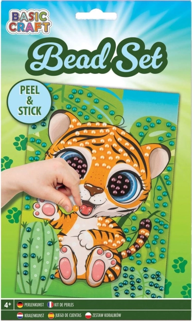 Grafix korálkový obrázok tigrík 21 × 14,5 cm