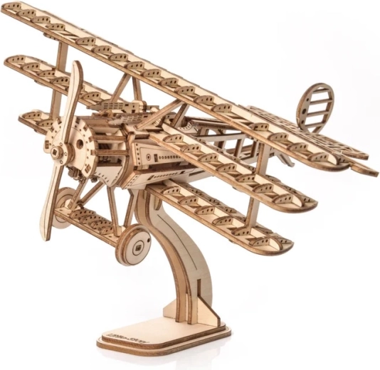 Little Story 3D drevená skladačka lietadlo trojplošník