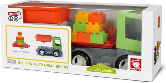 Igráček MultiGO Stavebná sada s doskou a kockami