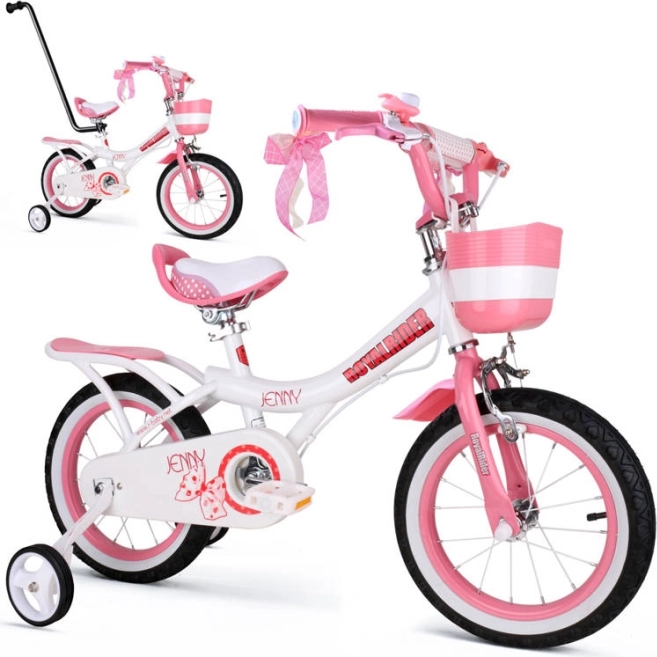 Detský bicykel ROYALBABY Jenny 14'' s vodiacou tyčou