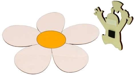 Drevená dekoračná magnetka Margarétka