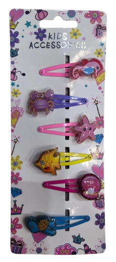 PINK sada sponiek do vlasov morské živočíchy mix, 6 ks