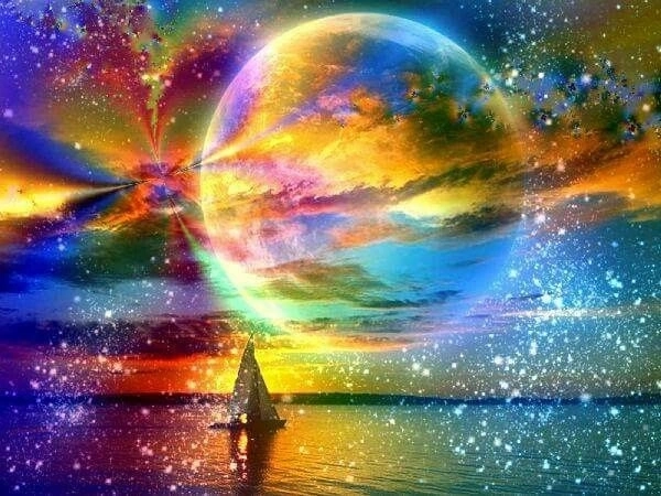 Diamantové maľovanie Mesiac 30 × 40 cm