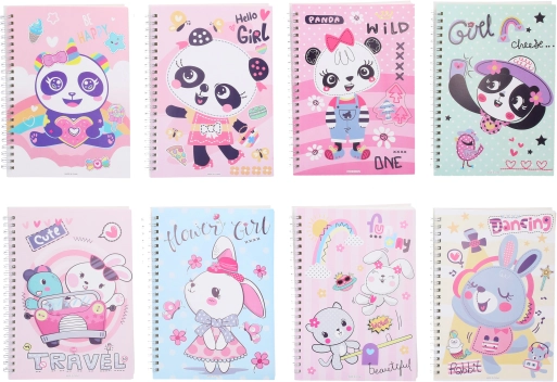 Linajkovaný špirálový blok 14,5x20,5 cm, 80 strán