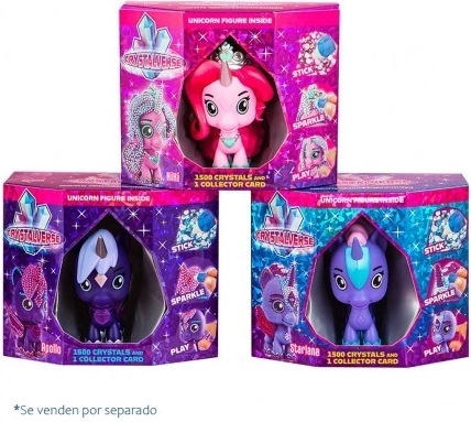 Crystalverse galaktický jednorožec – tvorivá sada s kryštálmi 11 cm