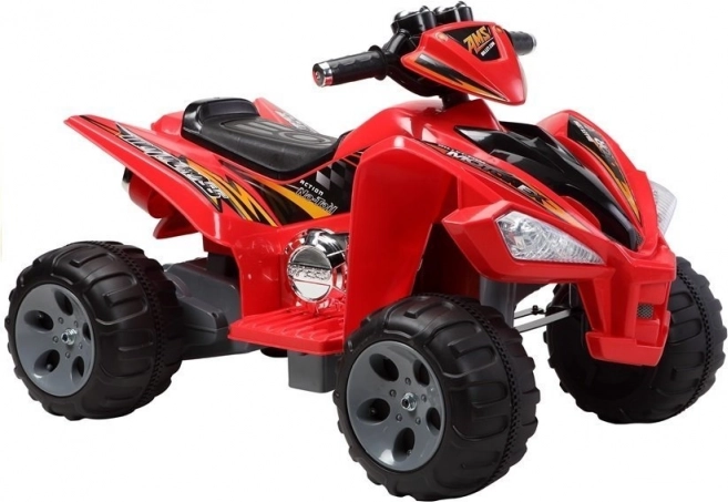 Elektrický červený quad na veľkých kolesách